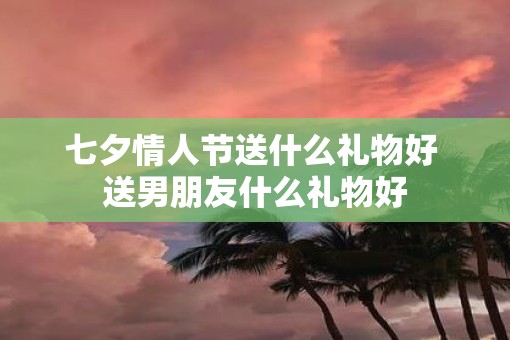 七夕情人节送什么礼物好 送男朋友什么礼物好