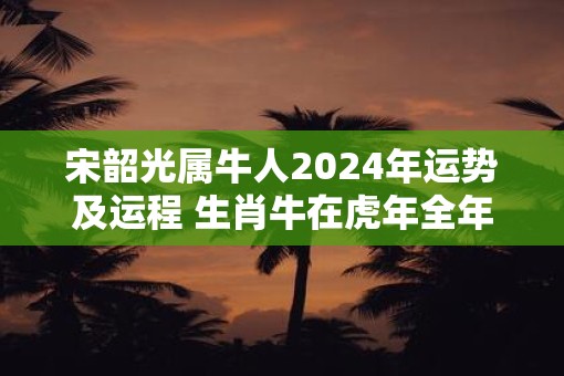 宋韶光属牛人2025年运势及运程 生肖牛在虎年全年每月运势如何