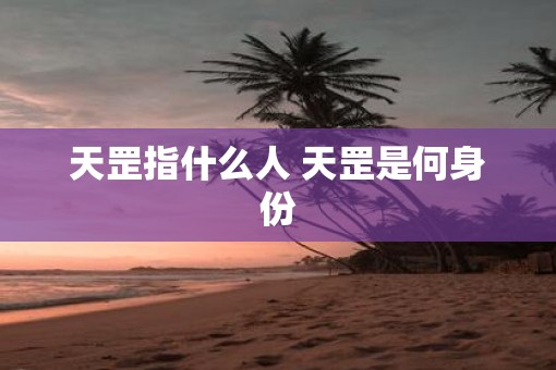 天罡指什么人 天罡是何身份