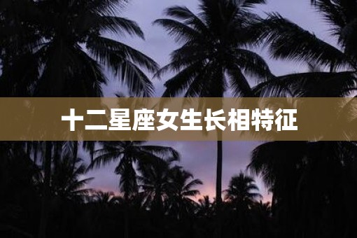 十二星座女生长相特征