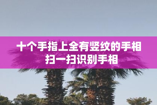 十个手指上全有竖纹的手相  扫一扫识别手相