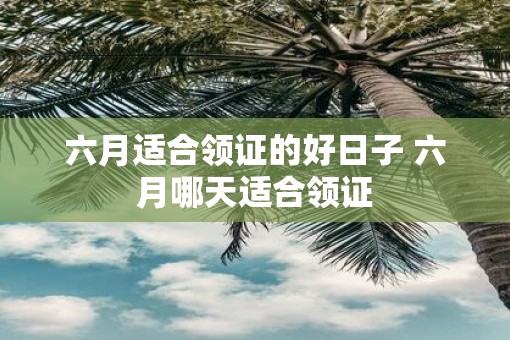 六月适合领证的好日子 六月哪天适合领证