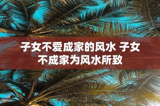子女不爱成家的风水 子女不成家为风水所致