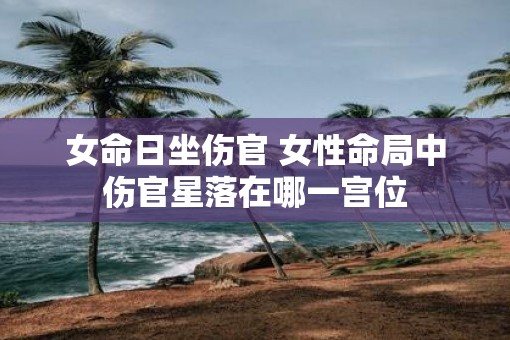 女命日坐伤官 女性命局中伤官星落在哪一宫位