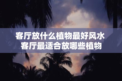 客厅放什么植物最好风水 客厅最适合放哪些植物