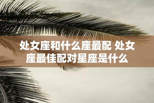 处女座和什么座最配 处女座最佳配对星座是什么