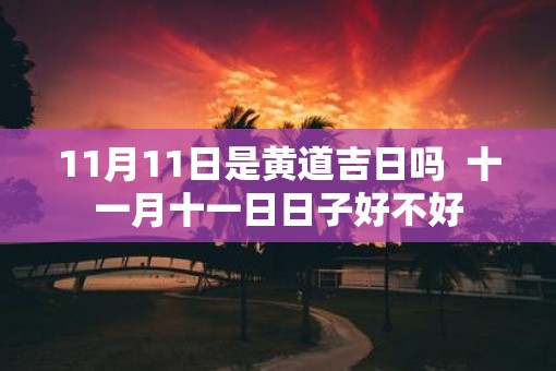 11月11日是黄道吉日吗  十一月十一日日子好不好