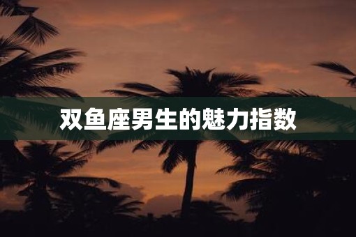 双鱼座男生的魅力指数