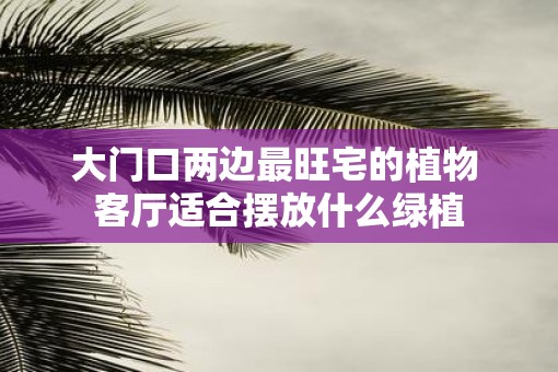 大门口两边最旺宅的植物 客厅适合摆放什么绿植