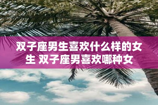 双子座男生喜欢什么样的女生 双子座男喜欢哪种女