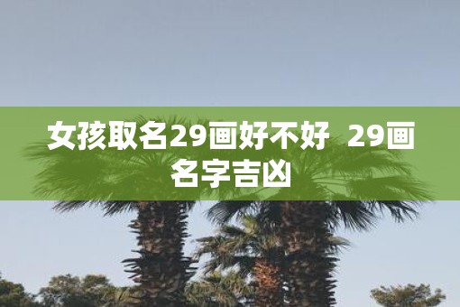 女孩取名29画好不好  29画名字吉凶
