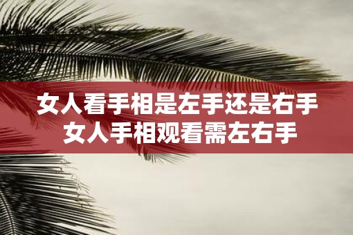 女人看手相是左手还是右手 女人手相观看需左右手