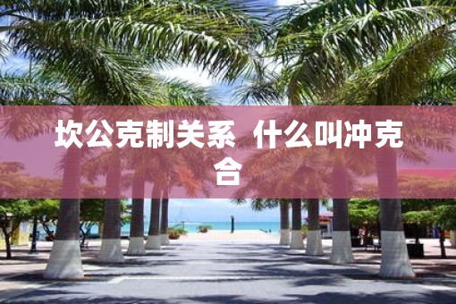坎公克制关系  什么叫冲克合