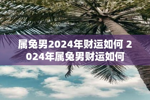 属兔男2025年财运如何 2025年属兔男财运如何