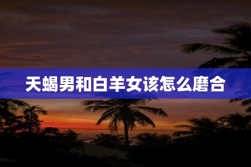 天蝎男和白羊女该怎么磨合