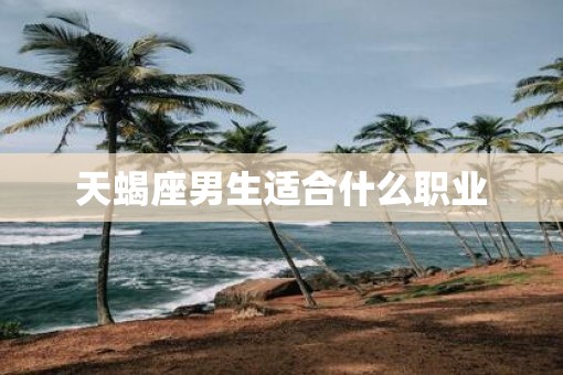 天蝎座男生适合什么职业
