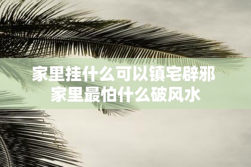 家里挂什么可以镇宅辟邪 家里最怕什么破风水