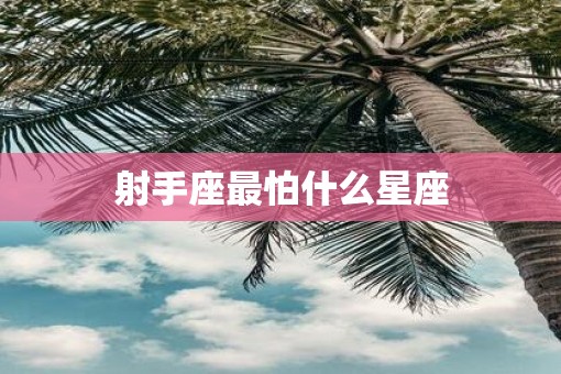 射手座最怕什么星座