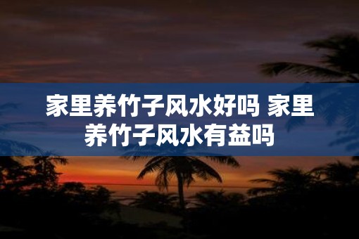 家里养竹子风水好吗 家里养竹子风水有益吗