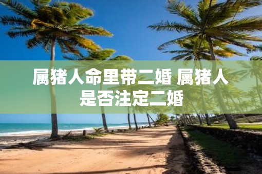属猪人命里带二婚 属猪人是否注定二婚