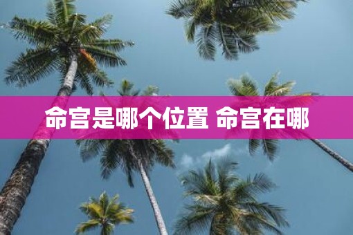 命宫是哪个位置 命宫在哪 命宫是哪个位置 命宫在哪