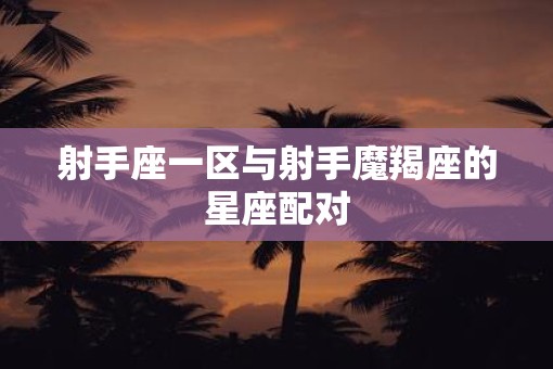 射手座一区与射手魔羯座的星座配对