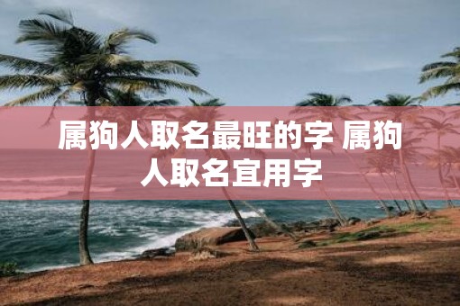 属狗人取名最旺的字 属狗人取名宜用字