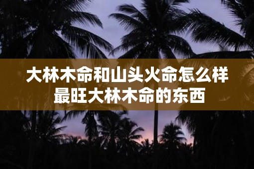 大林木命和山头火命怎么样 最旺大林木命的东西