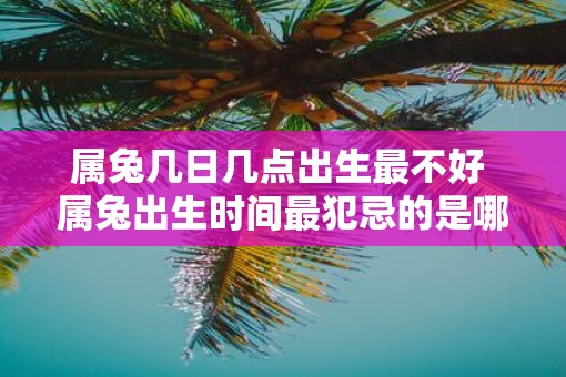 属兔几日几点出生最不好 属兔出生时间最犯忌的是哪天