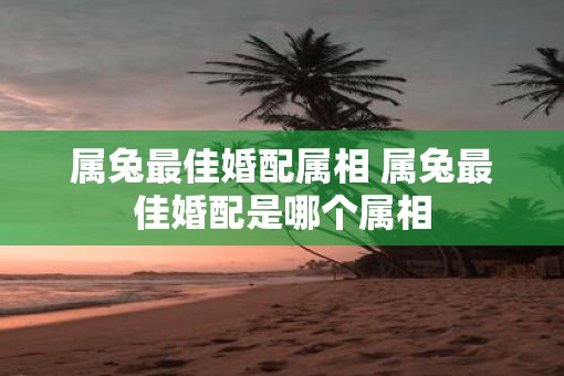 属兔最佳婚配属相 属兔最佳婚配是哪个属相