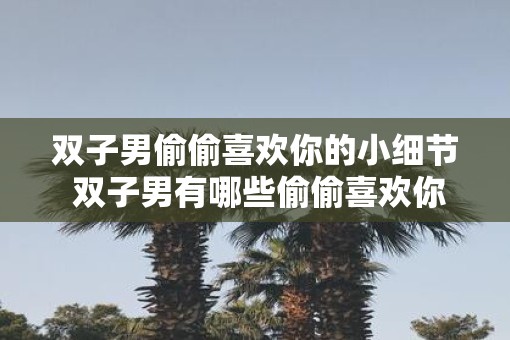 双子男偷偷喜欢你的小细节 双子男有哪些偷偷喜欢你的小细节