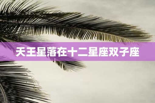 天王星落在十二星座双子座