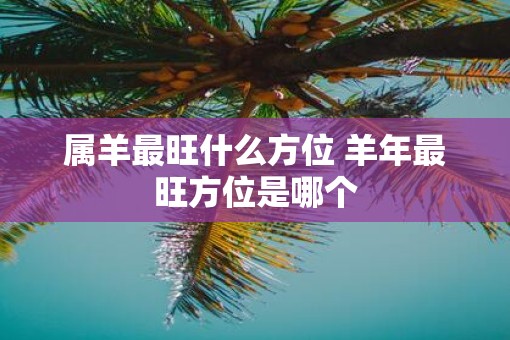属羊最旺什么方位 羊年最旺方位是哪个