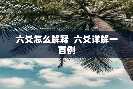 六爻怎么解释  六爻详解一百例