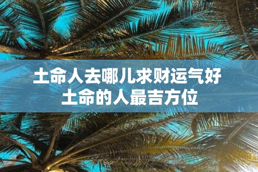 土命人去哪儿求财运气好 土命的人最吉方位