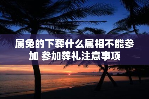 属兔的下葬什么属相不能参加 参加葬礼注意事项