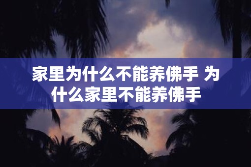 家里为什么不能养佛手 为什么家里不能养佛手