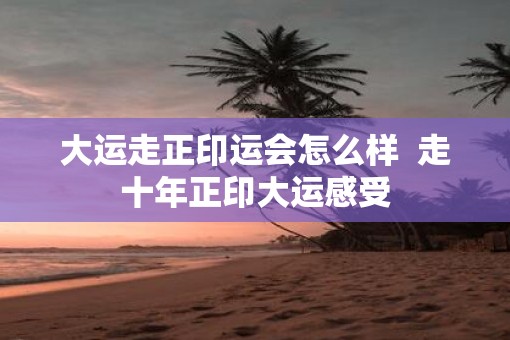 大运走正印运会怎么样  走十年正印大运感受