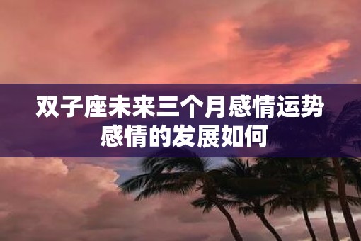 双子座未来三个月感情运势 感情的发展如何