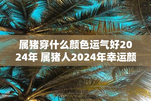 属猪穿什么颜色运气好2025年 属猪人2025年幸运颜色