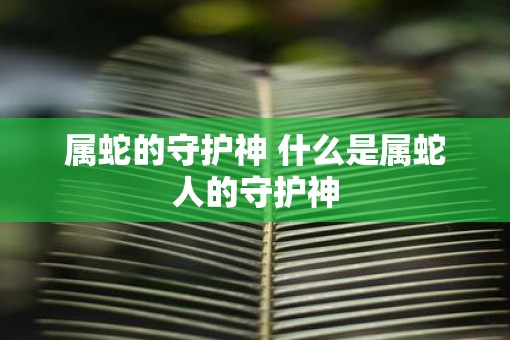 属蛇的守护神 什么是属蛇人的守护神