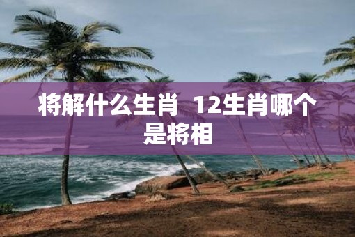 将解什么生肖  12生肖哪个是将相