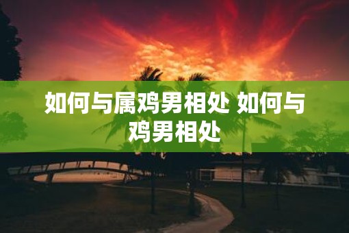 如何与属鸡男相处 如何与鸡男相处
