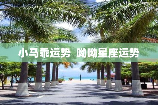 小马乖运势  呦呦星座运势