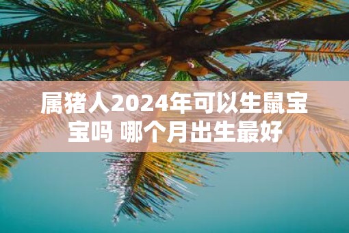 属猪人2025年可以生鼠宝宝吗 哪个月出生最好