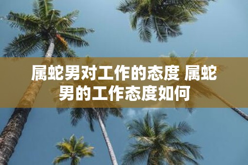 属蛇男对工作的态度 属蛇男的工作态度如何 属蛇男对工作的态度 属蛇男的工作态度如何