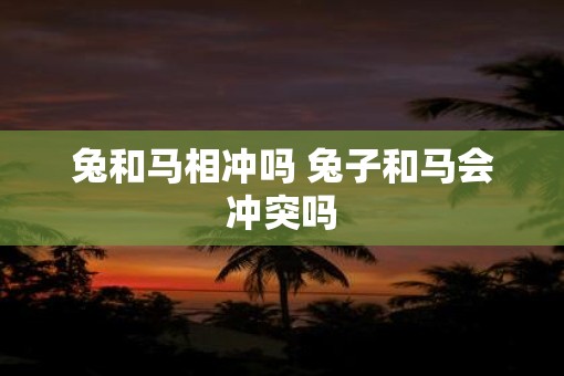 兔和马相冲吗 兔子和马会冲突吗