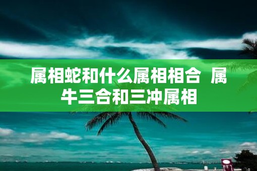 属相蛇和什么属相相合  属牛三合和三冲属相