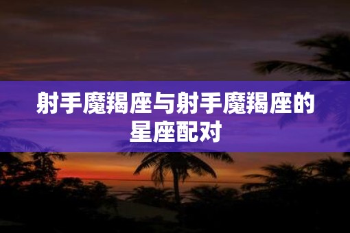 射手魔羯座与射手魔羯座的星座配对