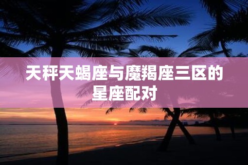 天秤天蝎座与魔羯座三区的星座配对